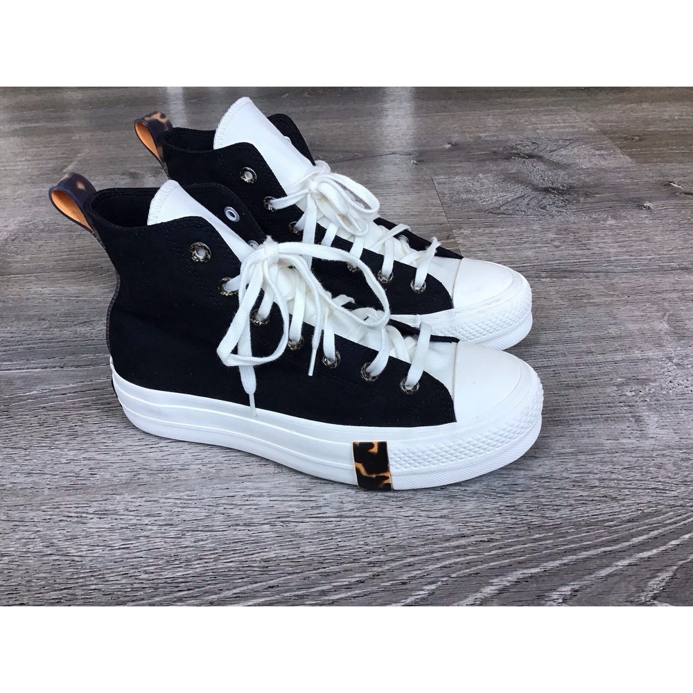 Converse Chuck Taylor AS Tortoise Platform Hi Womens 8.5 A05257C Black/Tawny O